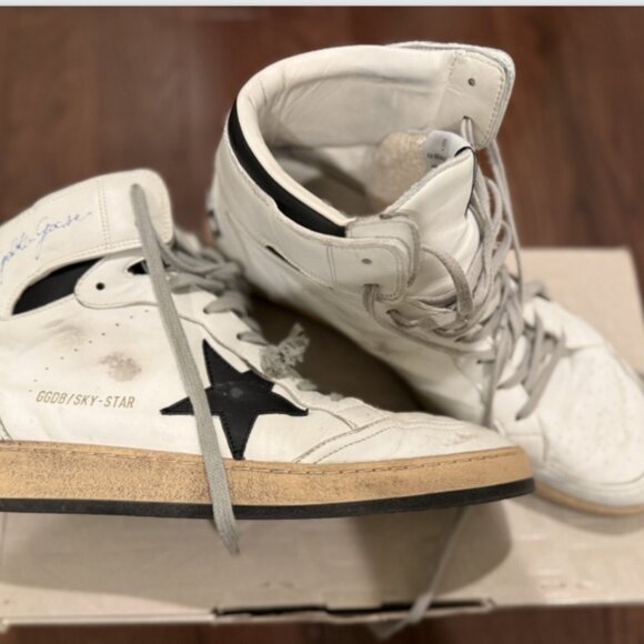 AMAZING LIMITED EDITION VINTAGE GOLDEN GOOSE MEN'S SKY-STAR WHITE SIZE 12 - Picture 5 of 7